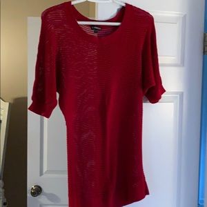 Express loose knit short sleeve sweater